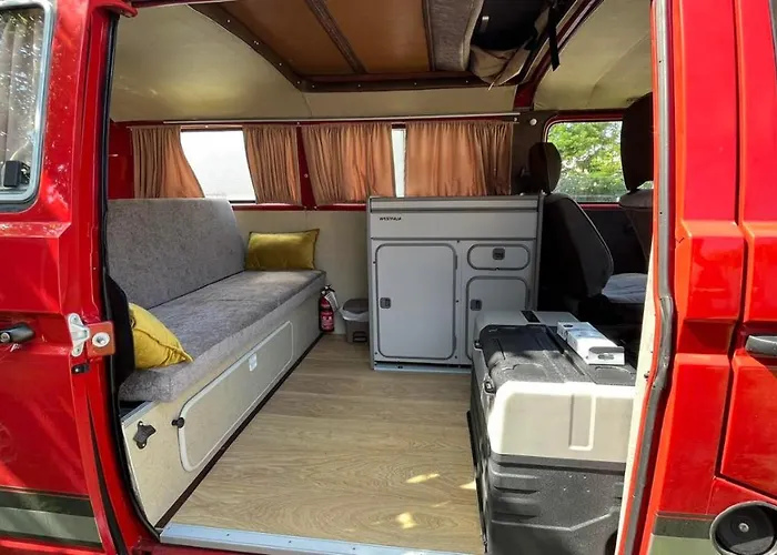 Mobile - Alpha Campers Montenegro - Our Red Westfalia Bus * Podgorica